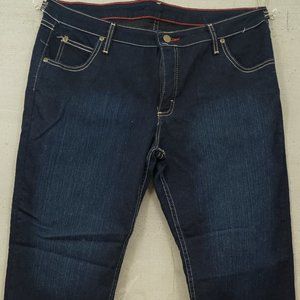 Wrangler Blues Blue Jeans Ladies 16 Average Overdyed Dark Blue Denim  38W 32L